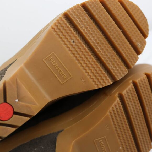 Hunter LIKE NEW Brown Suede Leather Wedge Chelsea Boot 10/ UK8 Women's - Picture 5 of 6